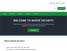 Tablet Screenshot of mosse-security.com